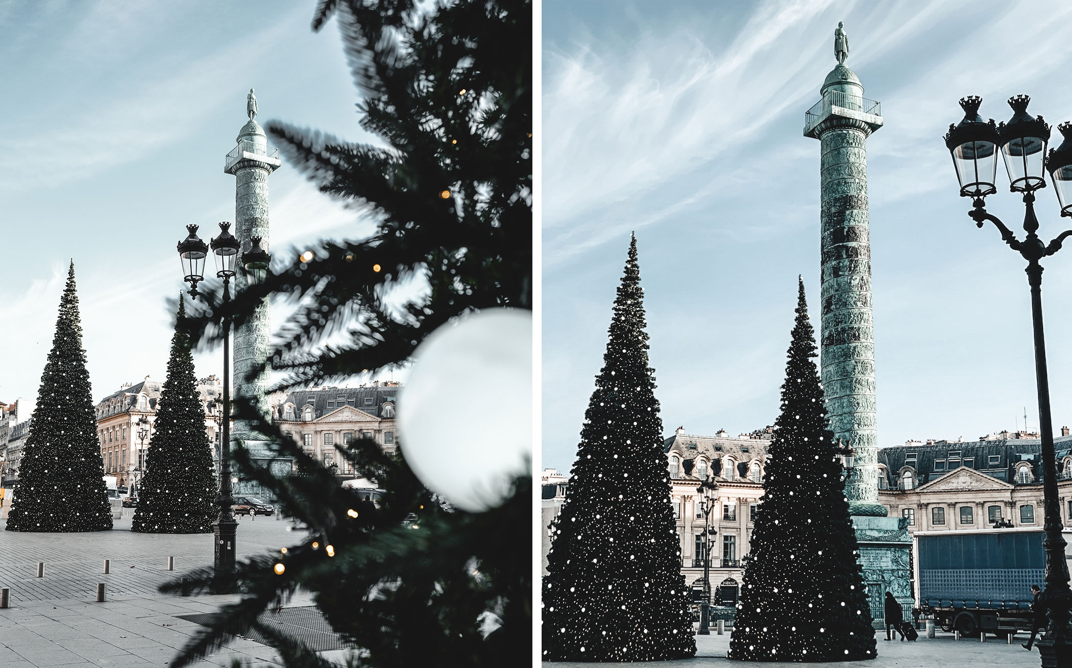 Place Vendôme. Parcours de Noël  à paris. Les plus belles places à voir pendant la période des fêtes